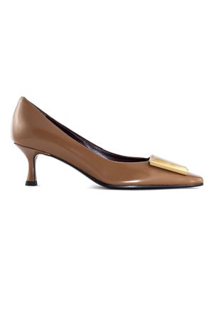 Beige brushed calfskin leather Mila pumps ROBERTO FESTA | MILATORTORA